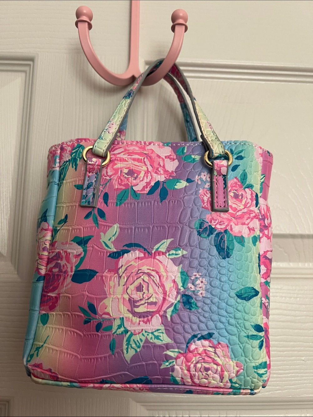 Betsey Johnson Floral Croc Crossbody Bag/Purse - Picture 3 of 16